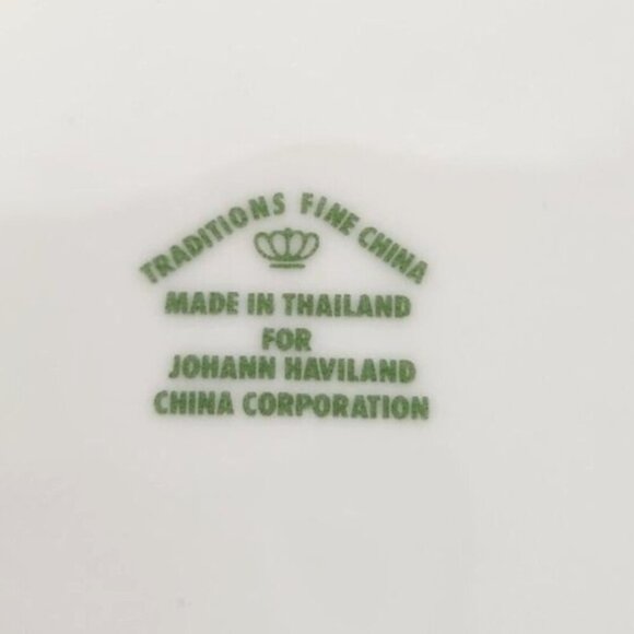 Johann Haviland China Corporation Traditional Fine China Dessert Plates Blue Ros - Picture 4 of 4